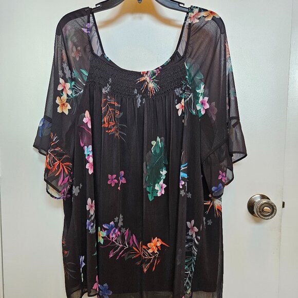 Top Femme CJ Banks 2X Pêche - Coton - Occasion Parfait état - Taille Plus